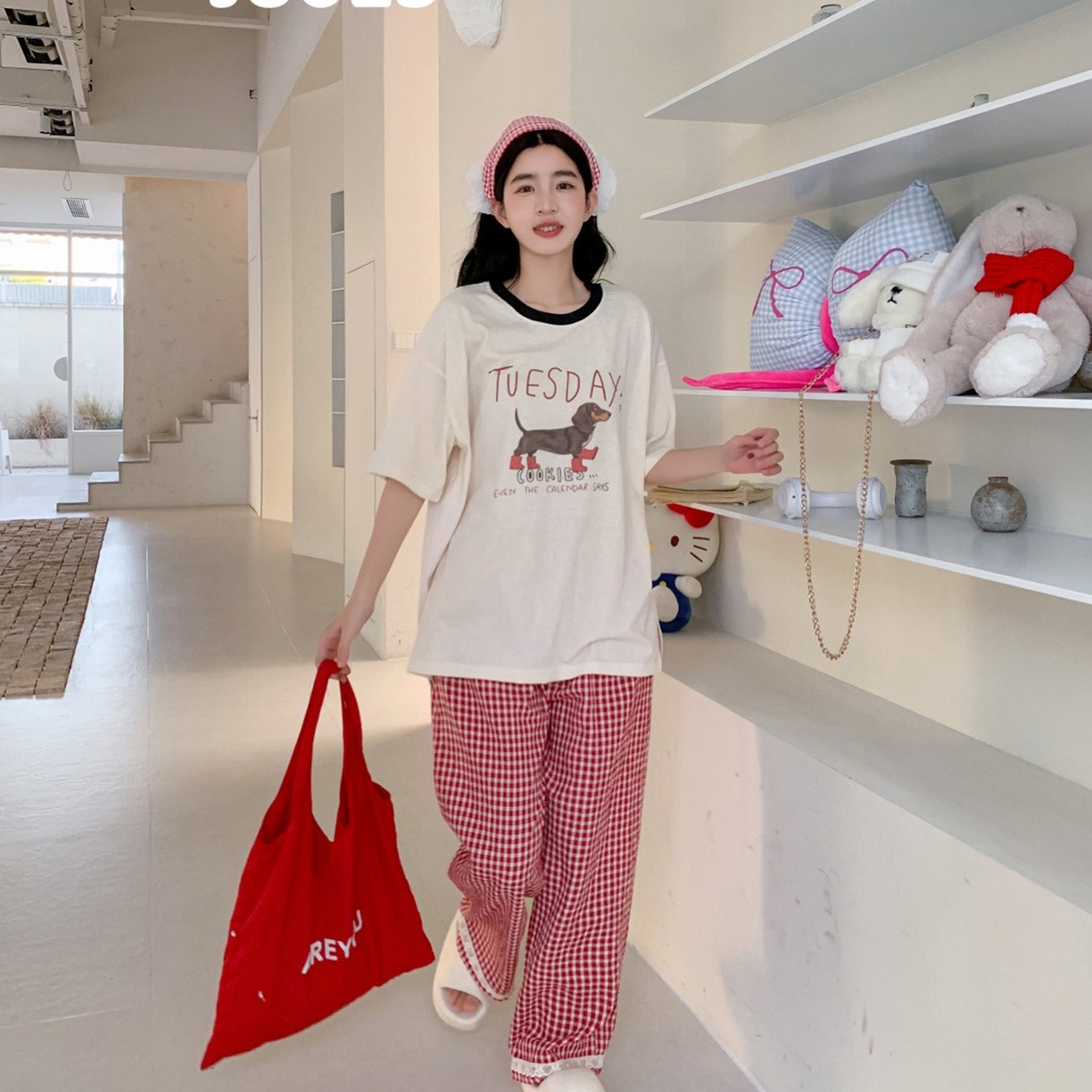 91家纺网 家纺一手货源 找家纺 妍景家居生活馆 2026新款悦动旋律套装 红色