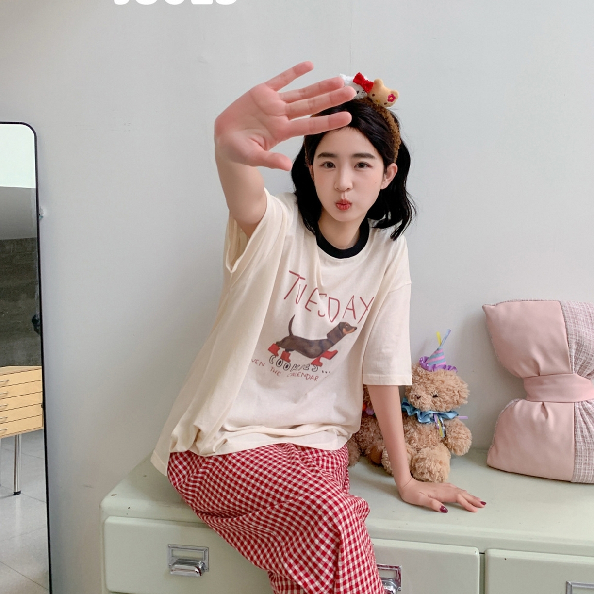 91家纺网 家纺一手货源 找家纺 妍景家居生活馆 2026新款悦动旋律套装 红色