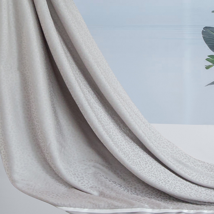 91家纺网 家纺一手货源 找家纺 2026春夏新款100S兰精天丝豹纹提花可水洗桑蚕丝夏凉被空调被100蚕丝填充 豹纹-浅灰