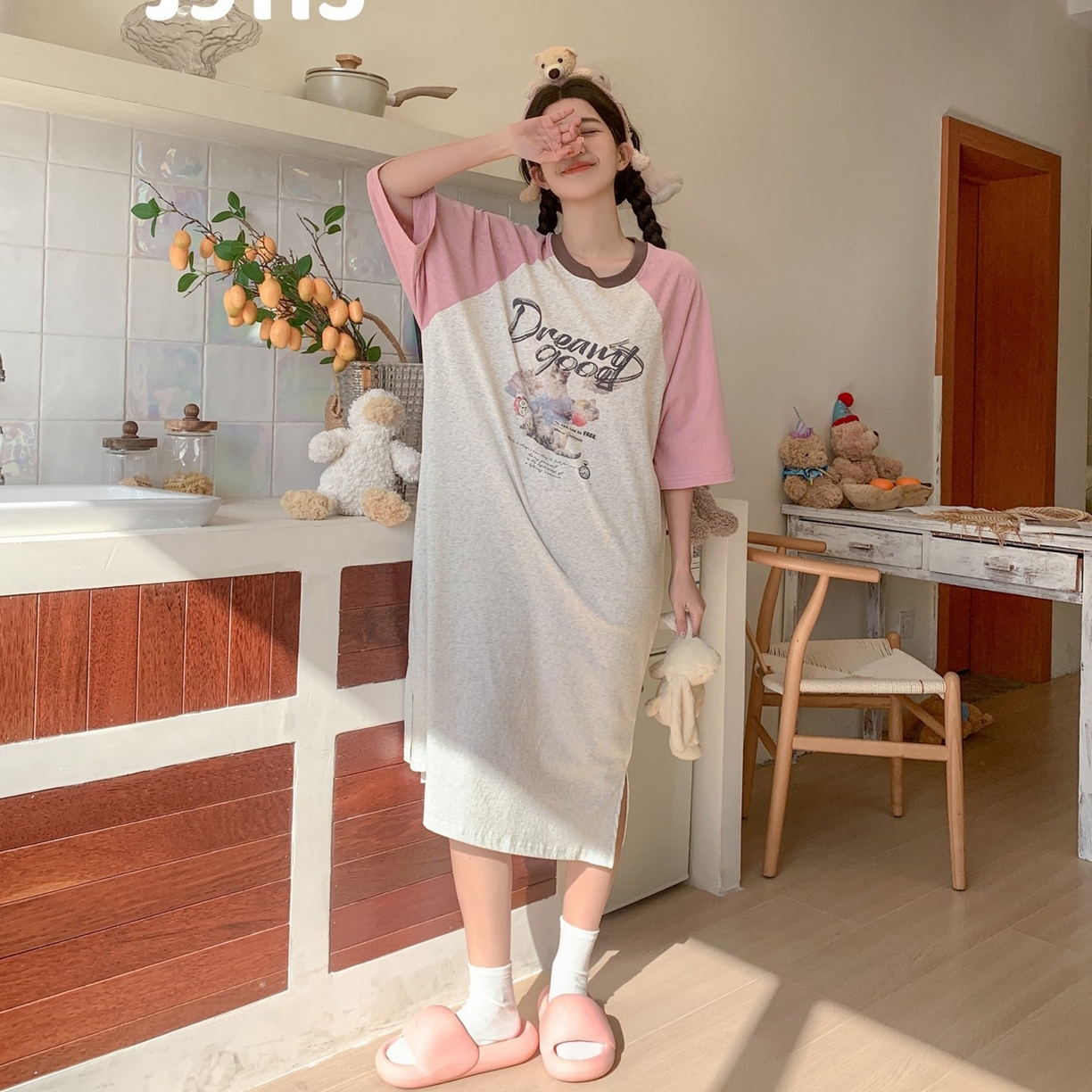 妍景家居生活馆 2026新款逐梦精灵懒人裙 粉色