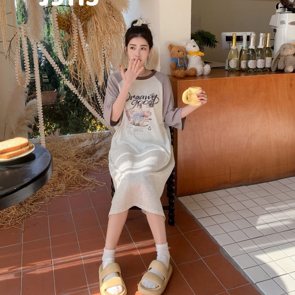 91家纺网 家纺一手货源 找家纺 妍景家居生活馆 2026新款逐梦精灵懒人裙 奶咖