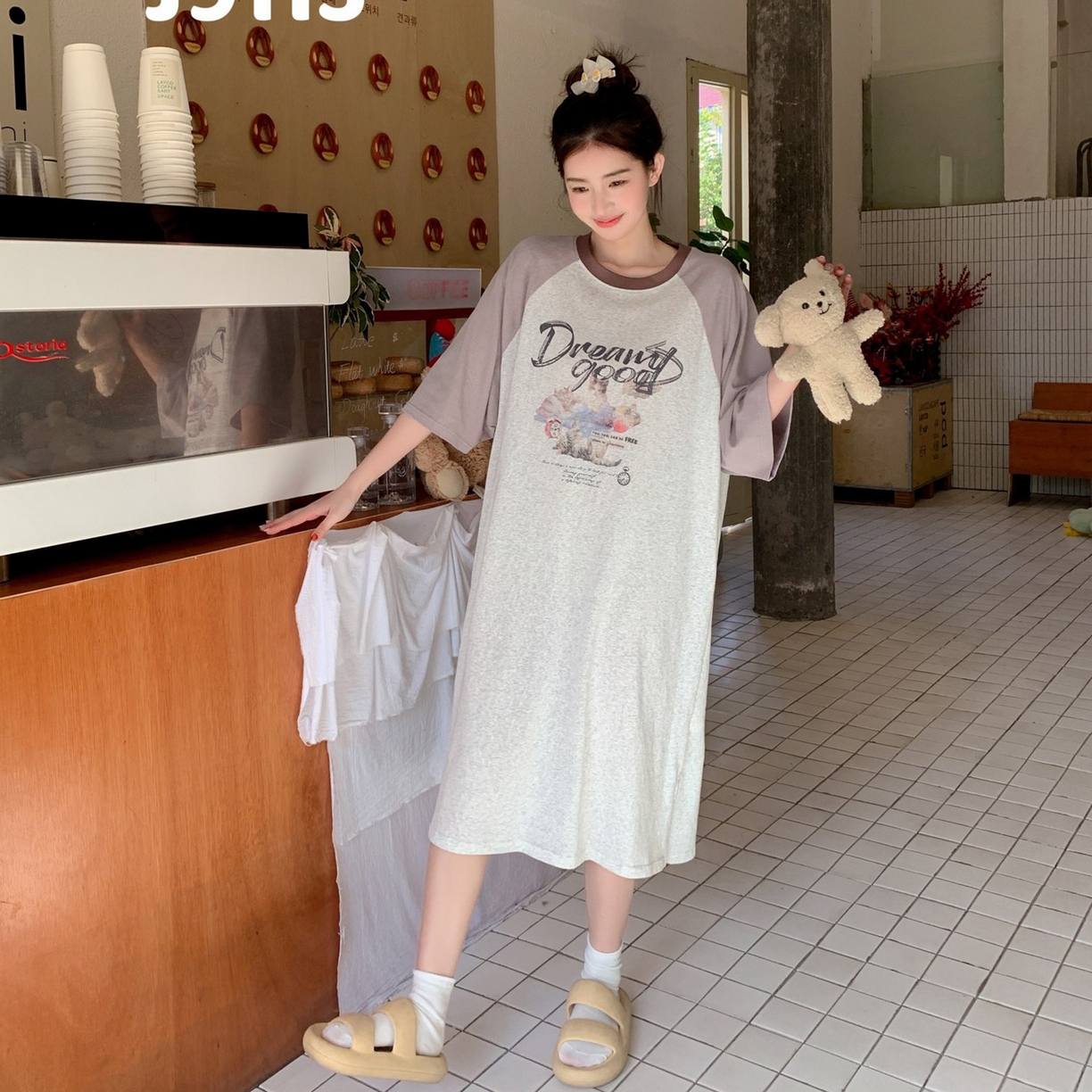 91家纺网 家纺一手货源 找家纺 妍景家居生活馆 2026新款逐梦精灵懒人裙 奶咖