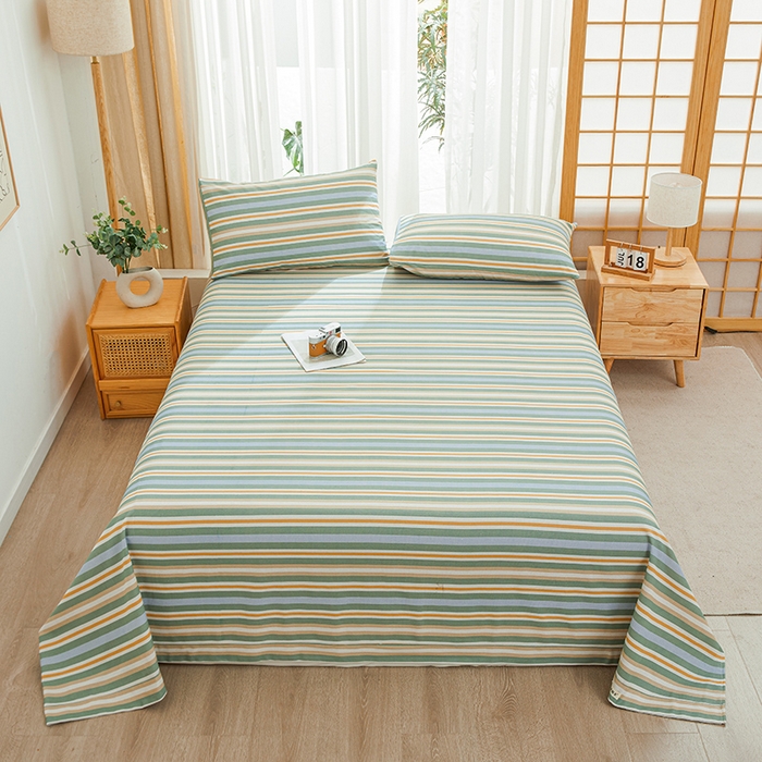 91家纺网 家纺一手货源 找家纺 （总）大元 2026新款全棉纯棉老粗布凉席席子单床单 床单单件