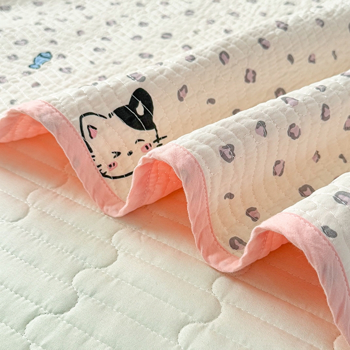 91家纺网 家纺一手货源 找家纺 淑女公社家纺 2026春夏新款高温砂洗床盖款纯棉四件套床盖被套单品单件 喵小姐