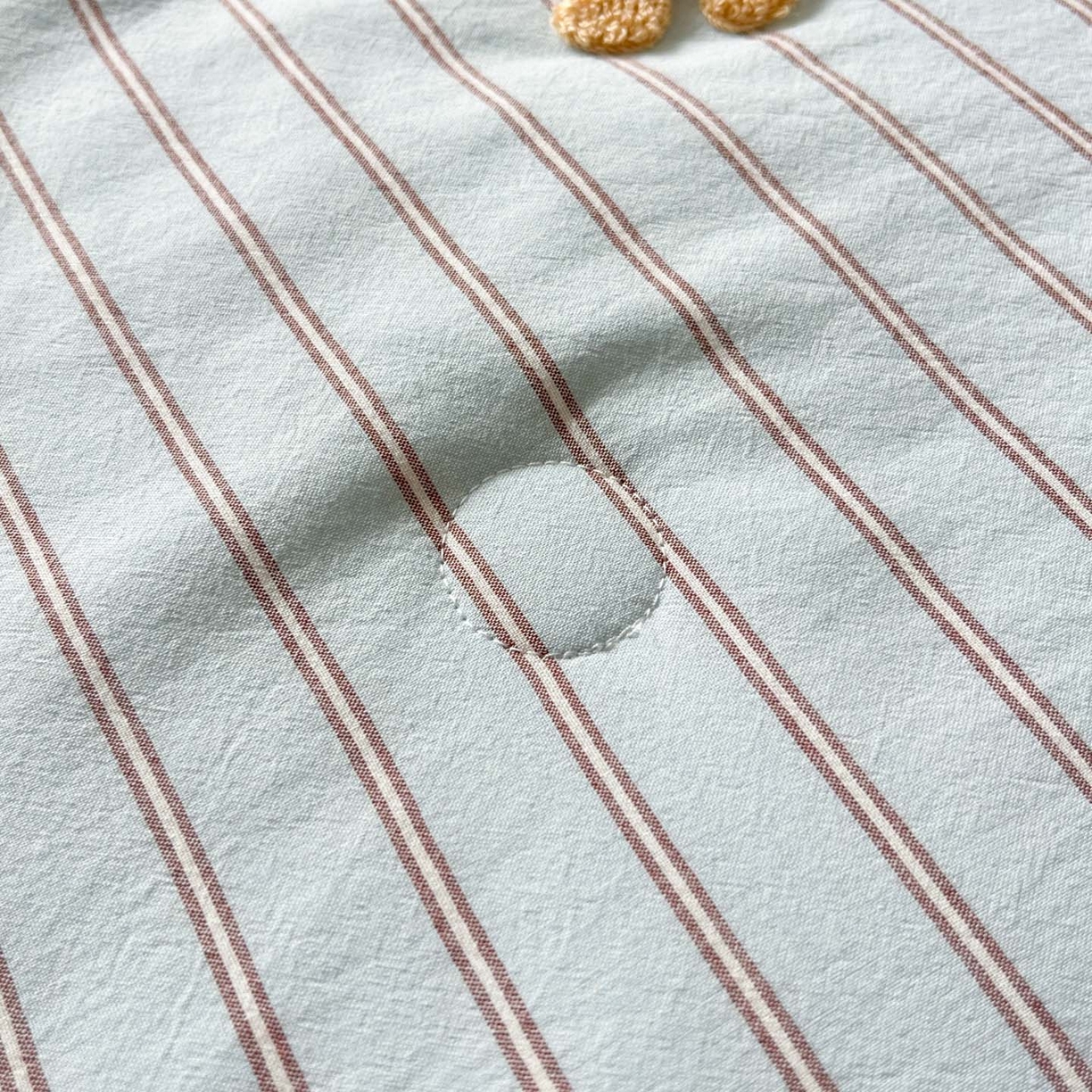 91家纺网 家纺一手货源 找家纺 一加一 2026新款全棉色织水洗棉毛巾绣大豆夏被夏凉被空调被-腊肠狗 腊肠狗-蓝调