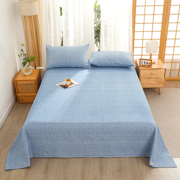 91家纺网 家纺一手货源 找家纺 （总）大元 2026新款全棉纯棉老粗布凉席席子单床单 床单单件