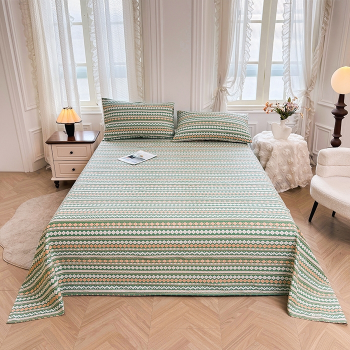 91家纺网 家纺一手货源 找家纺 （总）大元 2026新款全棉纯棉老粗布凉席席子单床单 床单单件