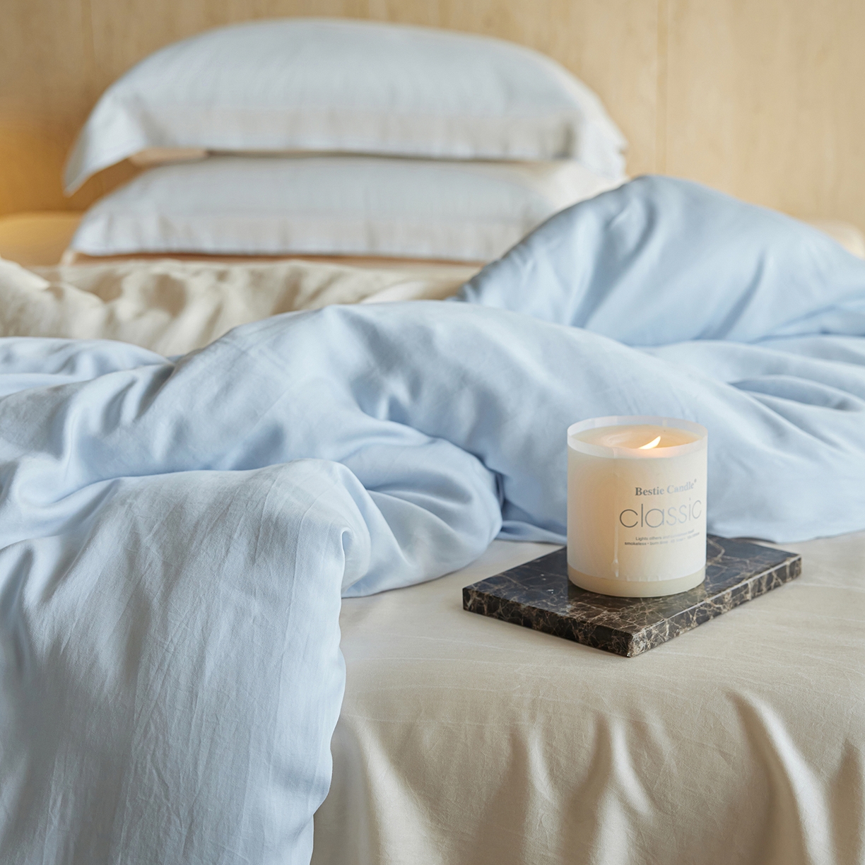 91家纺网 家纺一手货源 找家纺 （总）初拾 2026新款60支水洗兰精天丝“慵懒风”四件套-软泡芙