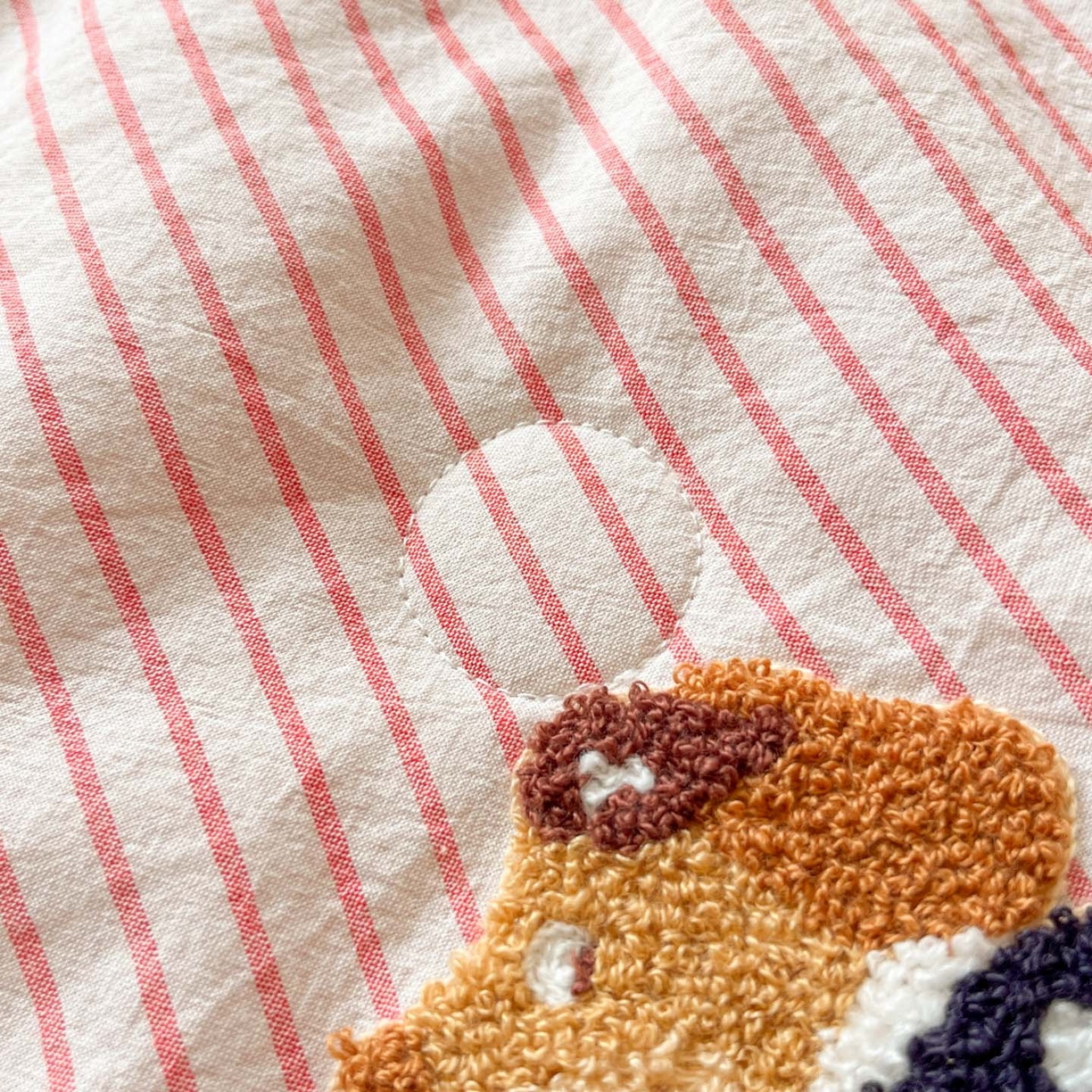 91家纺网 家纺一手货源 找家纺 一加一 2026新款全棉色织水洗棉毛巾绣大豆夏被夏凉被空调被-腊肠狗 腊肠狗-樱花