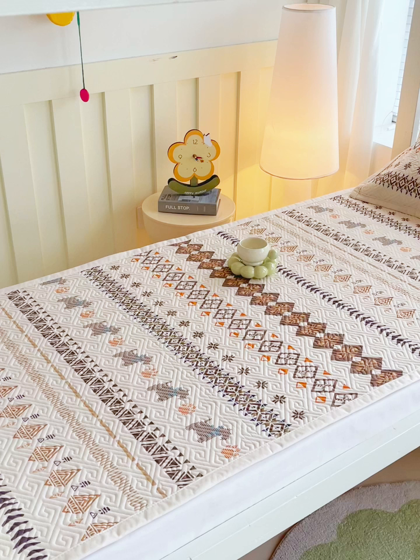 91家纺网 家纺一手货源 找家纺 金鑫汇家纺 2026春夏新款学生床新花型老粗布床盖夹棉软凉席席子可以机洗 学生床-安夏-咖