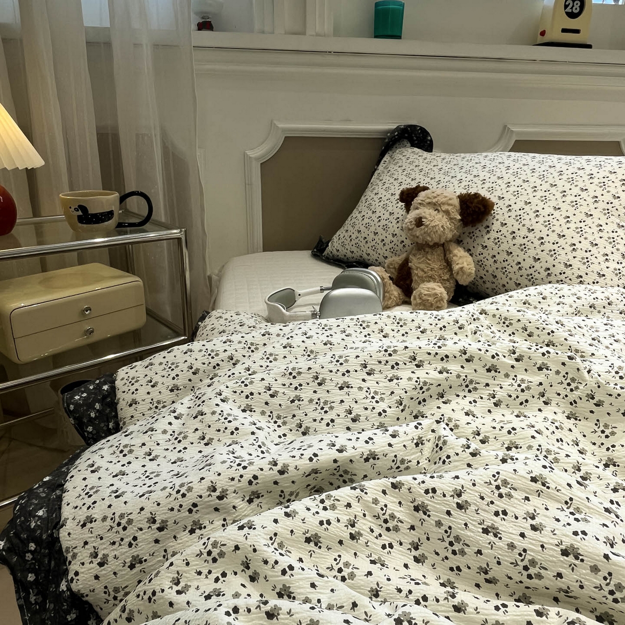 91家纺网 家纺一手货源 找家纺 （总）一加一 2026新款复古碎花双层纱大豆夏被夏凉被空调被-纱边花眠