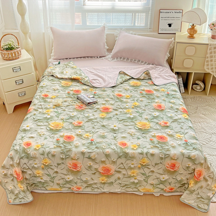 91家纺网 家纺一手货源 找家纺 （总）栩裕纺织 2026新款（常年不断货）5D立体凉感丝夏被仿锦氨空调被冰淇淋夏凉被,繁花似锦,爱心玫瑰,浮雕花,乖乖兔,花儿朵朵,可爱萌熊,清凉西瓜,五彩缤纷,小花园