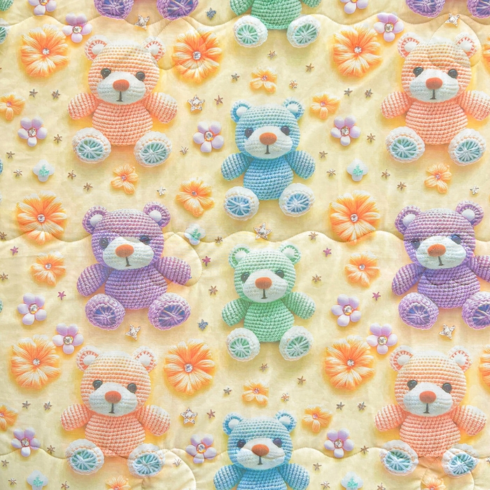 91家纺网 家纺一手货源 找家纺 栩裕纺织 2026新款（常年不断货）5D立体凉感丝夏被仿锦氨空调被冰淇淋夏凉被 可爱萌熊