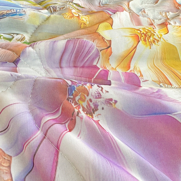 91家纺网 家纺一手货源 找家纺 栩裕纺织 2026新款（常年不断货）5D立体凉感丝夏被仿锦氨空调被冰淇淋夏凉被 浮雕花