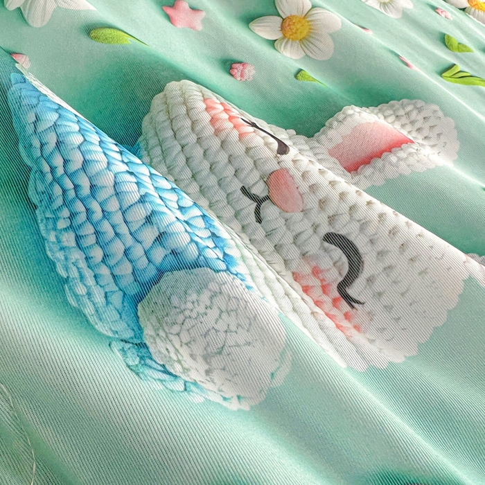 91家纺网 家纺一手货源 找家纺 栩裕纺织 2026新款（常年不断货）5D立体凉感丝夏被仿锦氨空调被冰淇淋夏凉被 乖乖兔