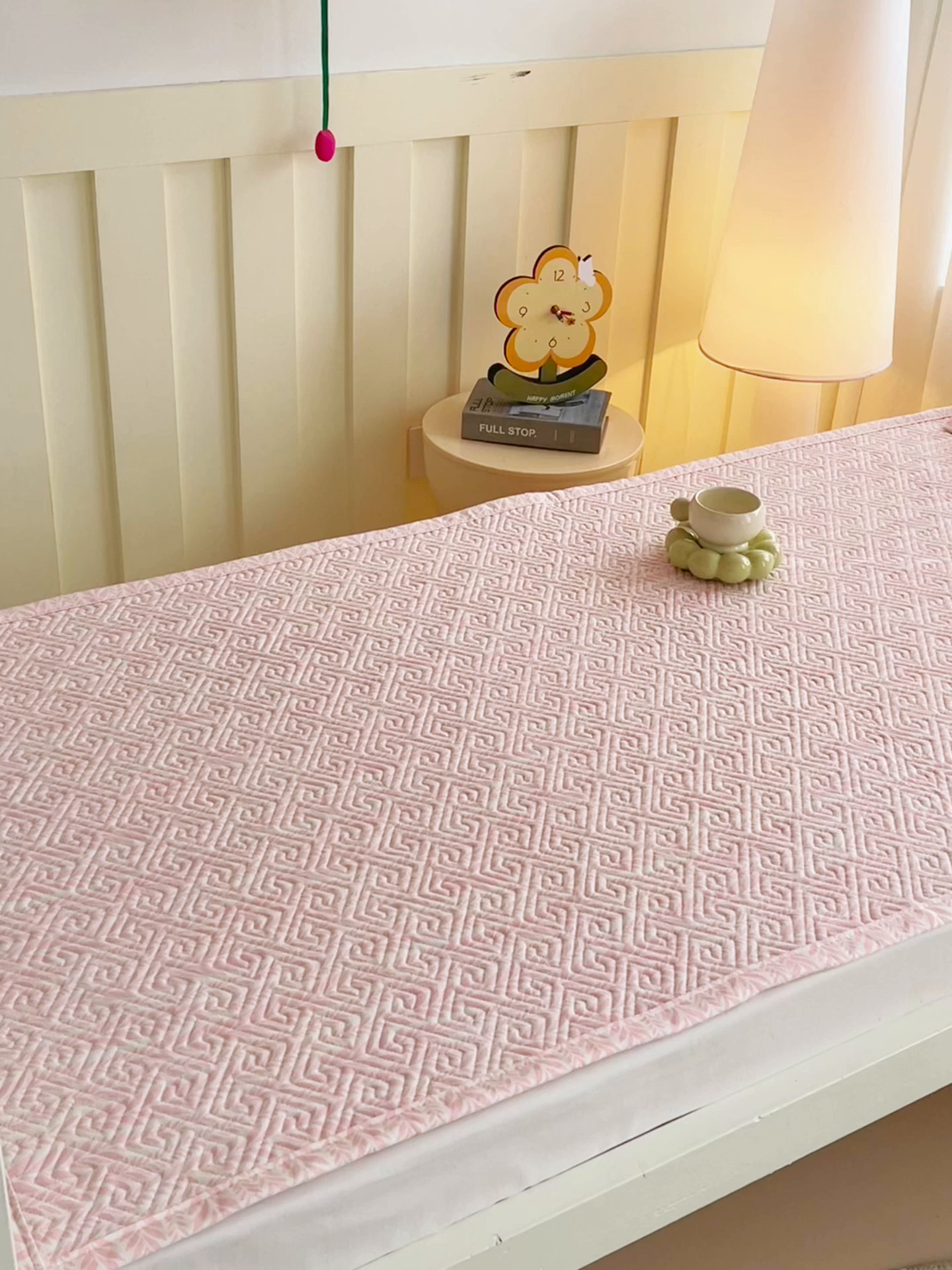 91家纺网 家纺一手货源 找家纺 金鑫汇家纺 2026春夏新款学生床新花型老粗布床盖夹棉软凉席席子可以机洗 学生床-初夏