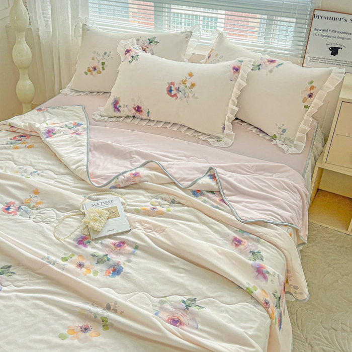 91家纺网 家纺一手货源 找家纺 （总）栩裕纺织 2026新款（常年不断货）夏被凉感丝包边夏凉被跑量款空调被礼品被