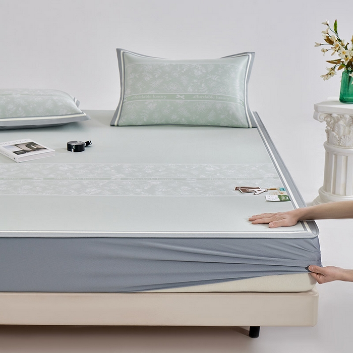 91家纺网 家纺一手货源 找家纺 新款艾草养生席古藤席凉席高档冰藤席冰丝席竹席空调席