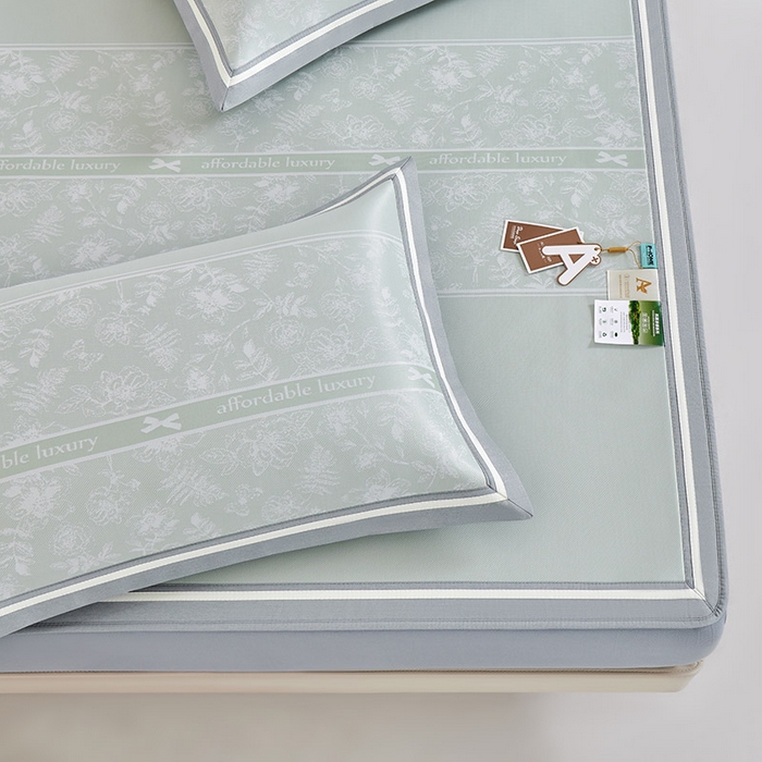 91家纺网 家纺一手货源 找家纺 （总）小牛席业 2026春夏新款轻奢半定位凉感冰丝席凉席席子系列床笠款