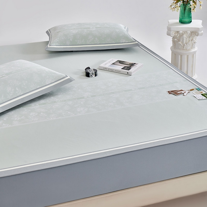 91家纺网 家纺一手货源 找家纺 （总）小牛席业 2026春夏新款轻奢半定位凉感冰丝席凉席席子系列床笠款