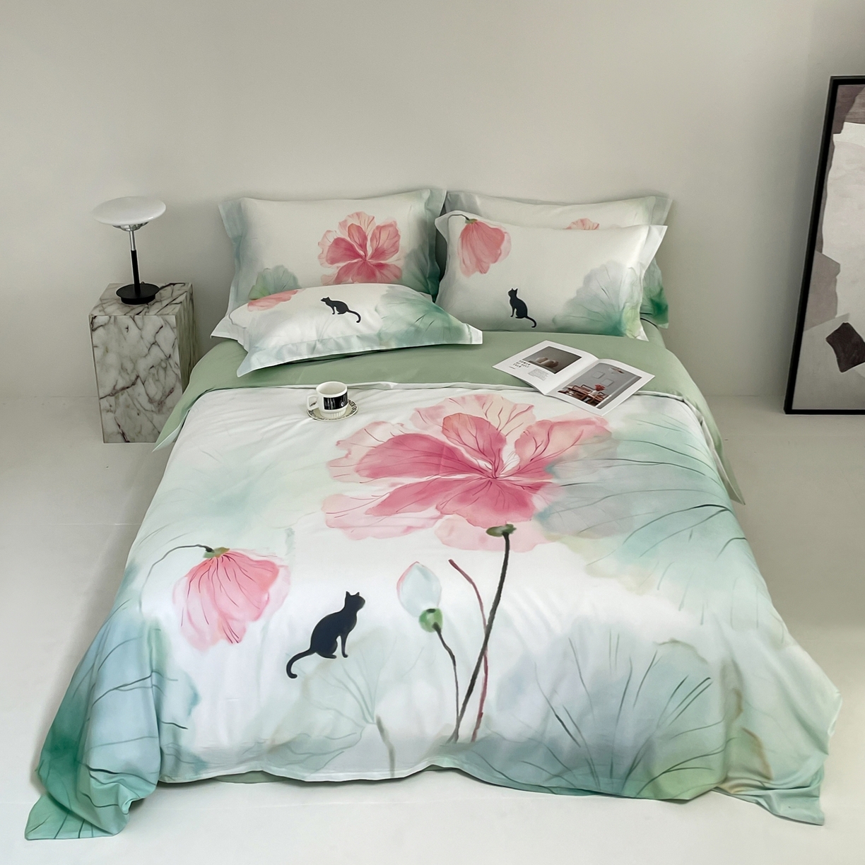 91家纺网 家纺一手货源 找家纺 （总）金奇达家纺 2026新款茧养天丝棉四件套-朝颜（标准号全网控价（折后券后）不低于268元)