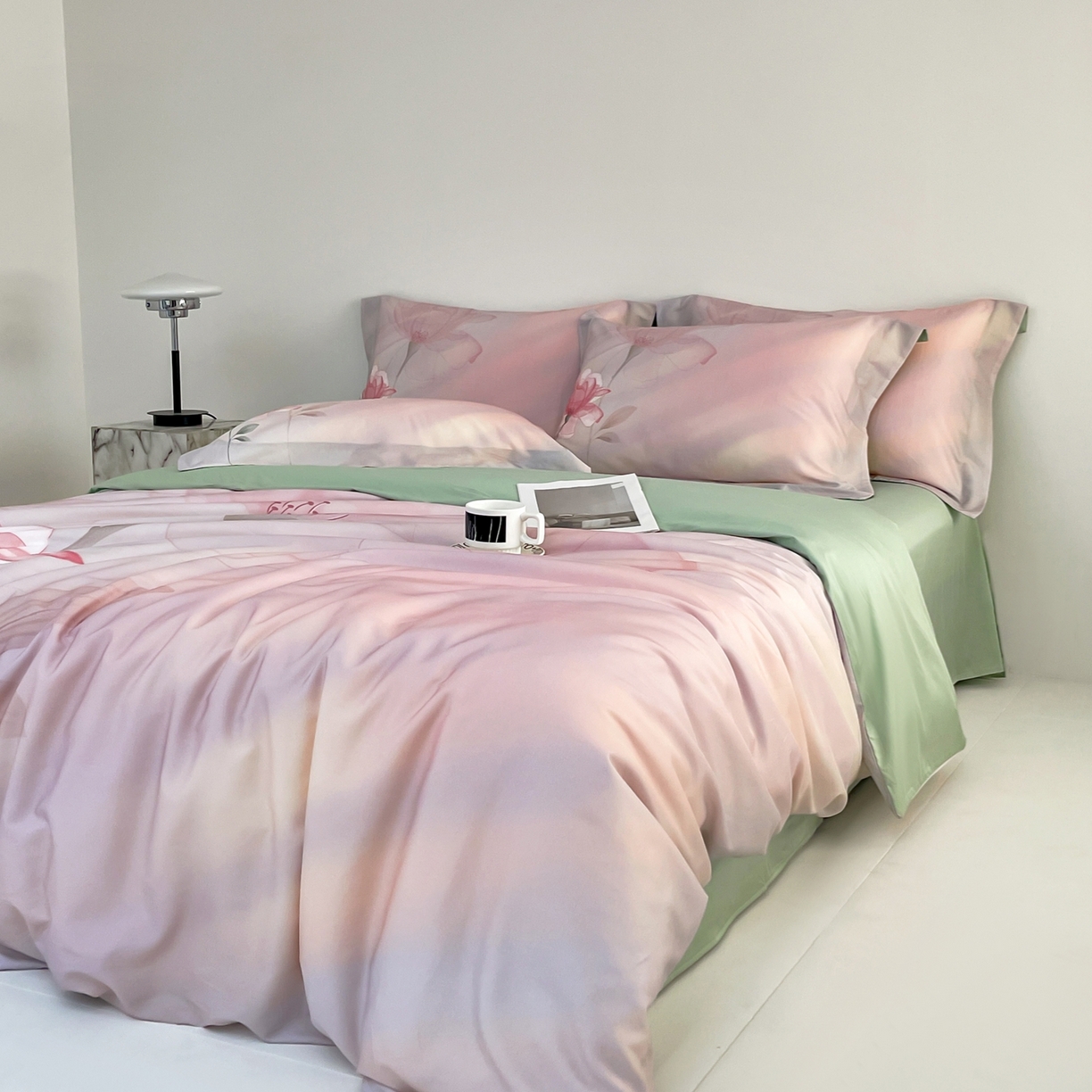 91家纺网 家纺一手货源 找家纺 （总）金奇达家纺 2026新款茧养天丝棉四件套-朝颜（标准号全网控价（折后券后）不低于268元)