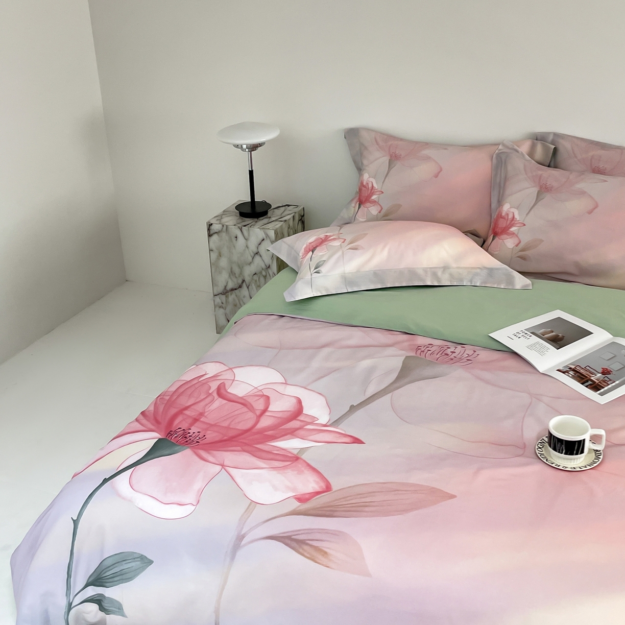 91家纺网 家纺一手货源 找家纺 （总）金奇达家纺 2026新款茧养天丝棉四件套-朝颜（标准号全网控价（折后券后）不低于268元)