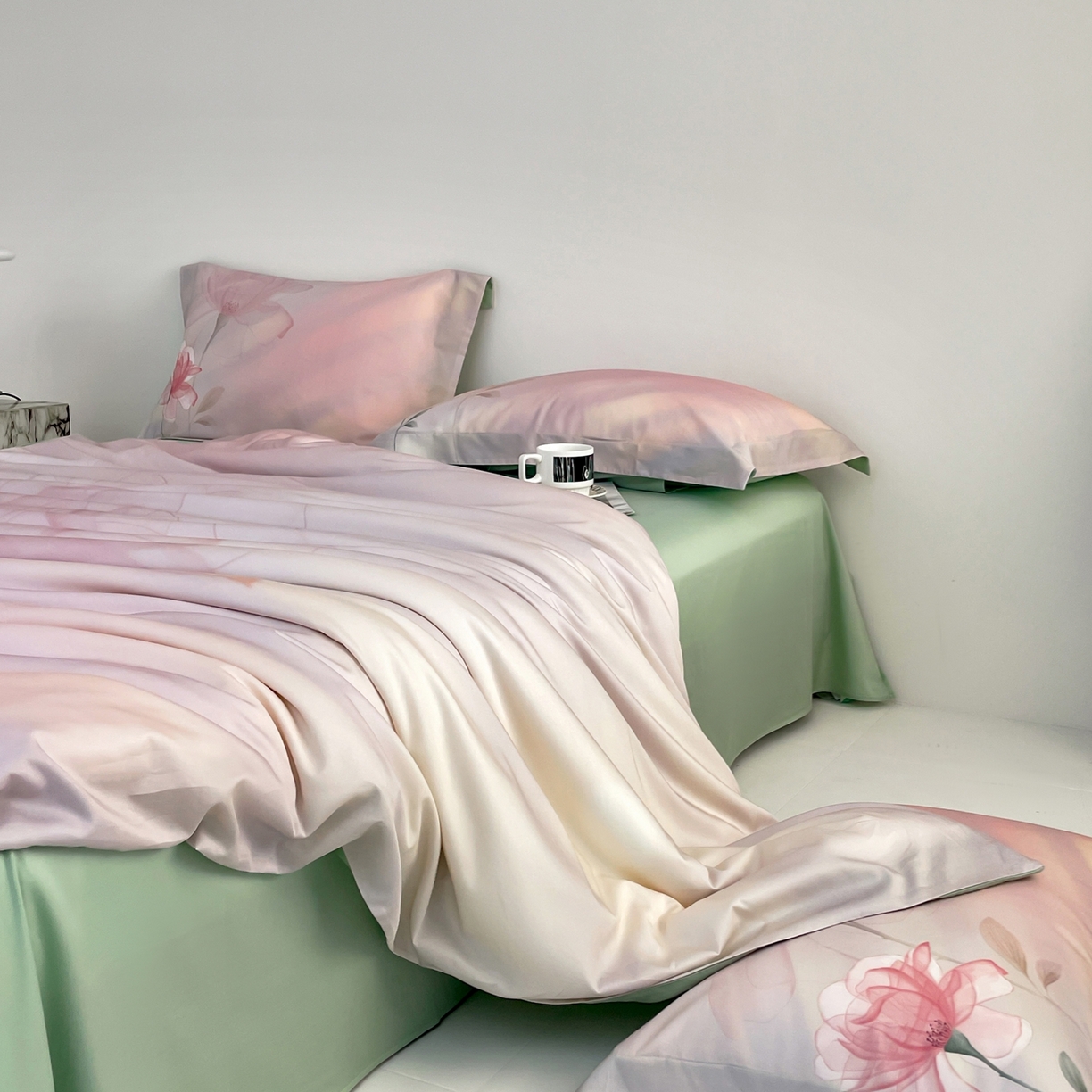 91家纺网 家纺一手货源 找家纺 （总）金奇达家纺 2026新款茧养天丝棉四件套-朝颜（标准号全网控价（折后券后）不低于268元)