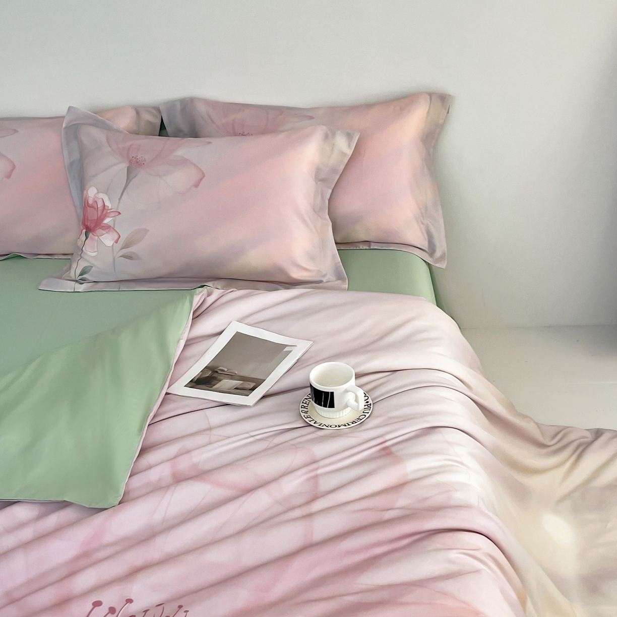 91家纺网 家纺一手货源 找家纺 金奇达家纺 2026新款茧养天丝棉四件套-朝颜（标准号全网控价（折后券后）不低于268元) 朝颜-水云粉