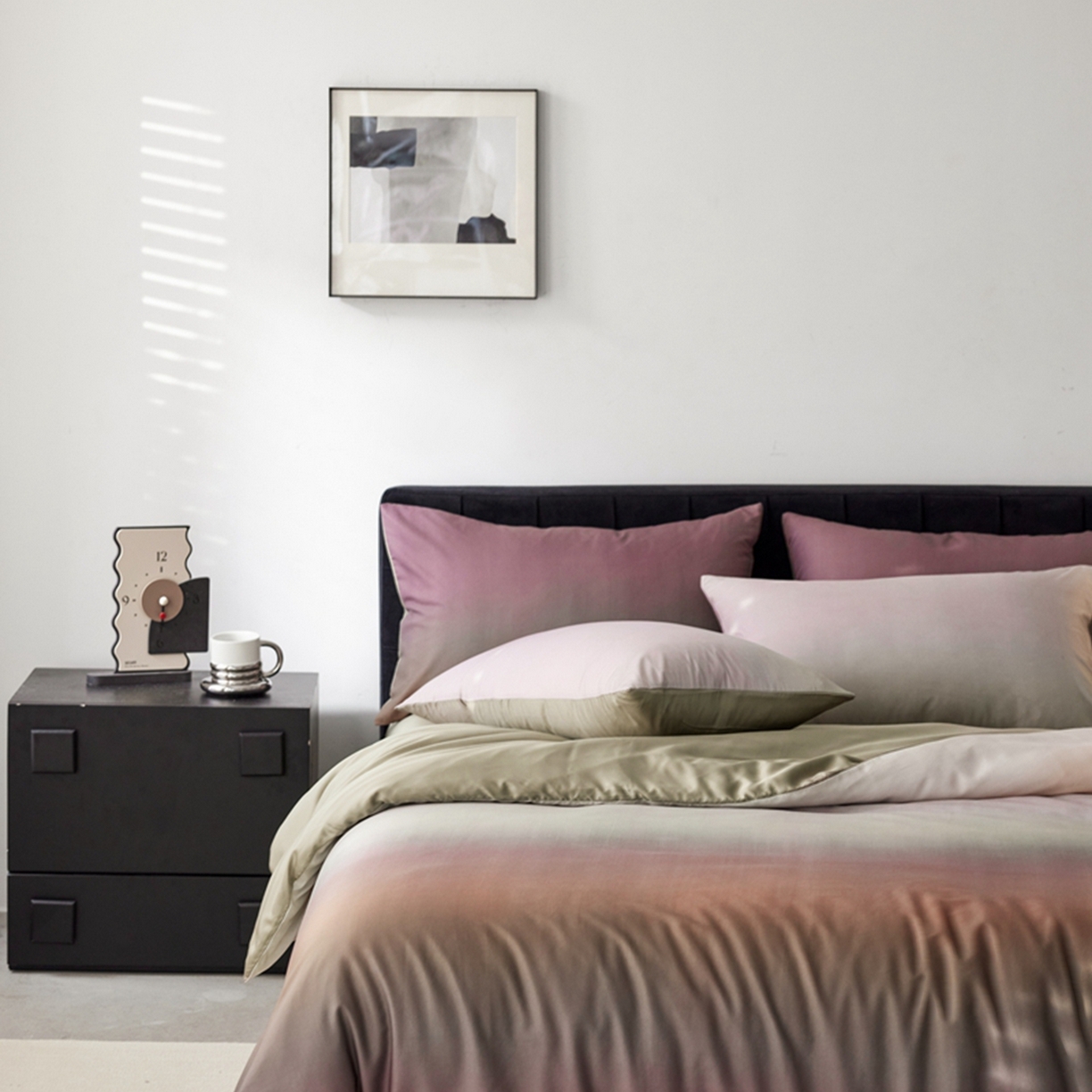 91家纺网 家纺一手货源 找家纺 金奇达家纺 2026新款轻氧水光天丝棉四件套-赫莲伊(标准号全网控价（折后券后）不低于 268元） 烟尽暮色