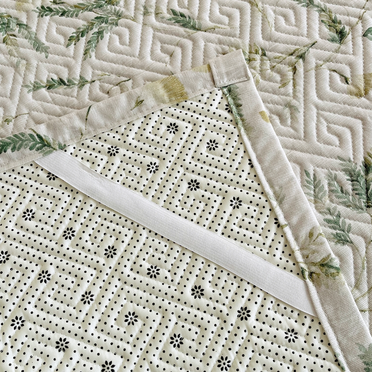 91家纺网 家纺一手货源 找家纺 金鑫汇家纺 2026春夏新款学生床新花型老粗布床盖夹棉软凉席席子可以机洗 学生床-月下花影-绿