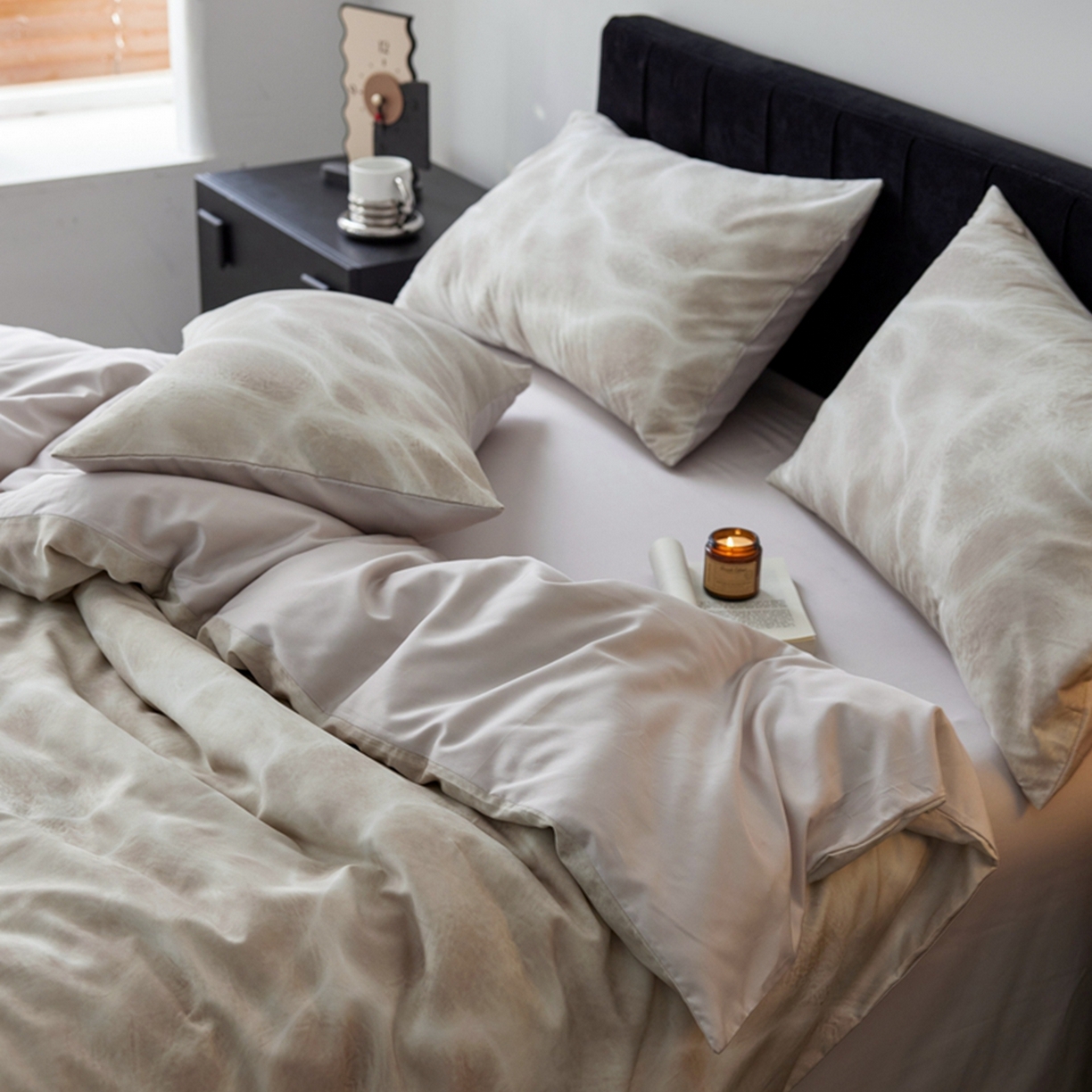 91家纺网 家纺一手货源 找家纺 金奇达家纺 2026新款轻氧水光天丝棉四件套-赫莲伊(标准号全网控价（折后券后）不低于 268元） 浣溪沙-椰奶色