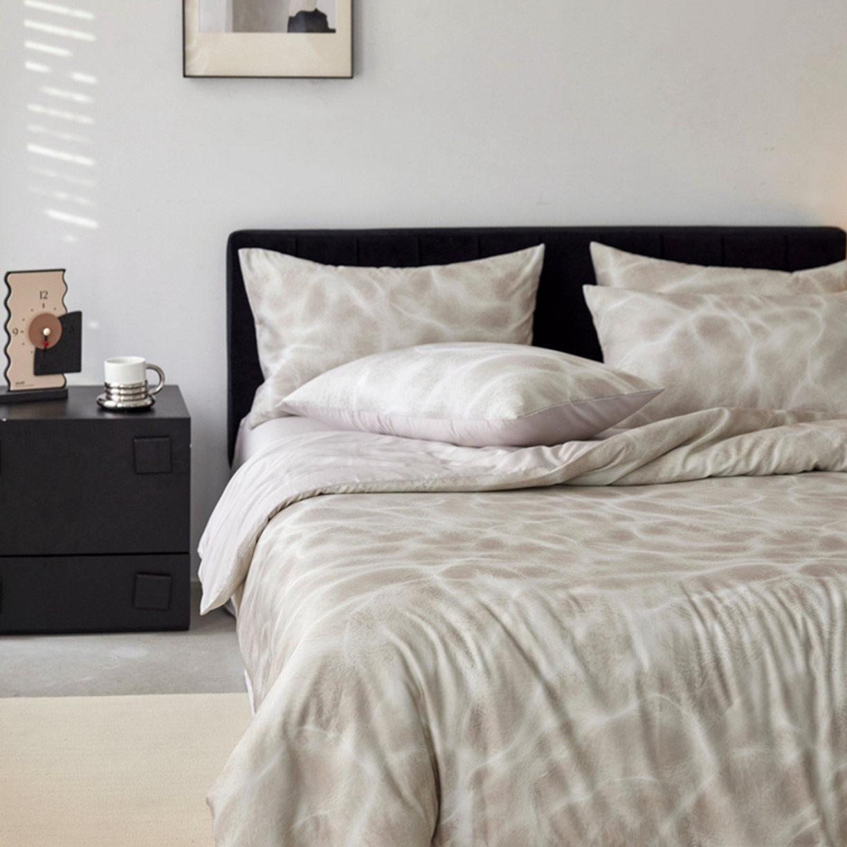 91家纺网 家纺一手货源 找家纺 金奇达家纺 2026新款轻氧水光天丝棉四件套-赫莲伊(标准号全网控价（折后券后）不低于 268元） 浣溪沙-椰奶色