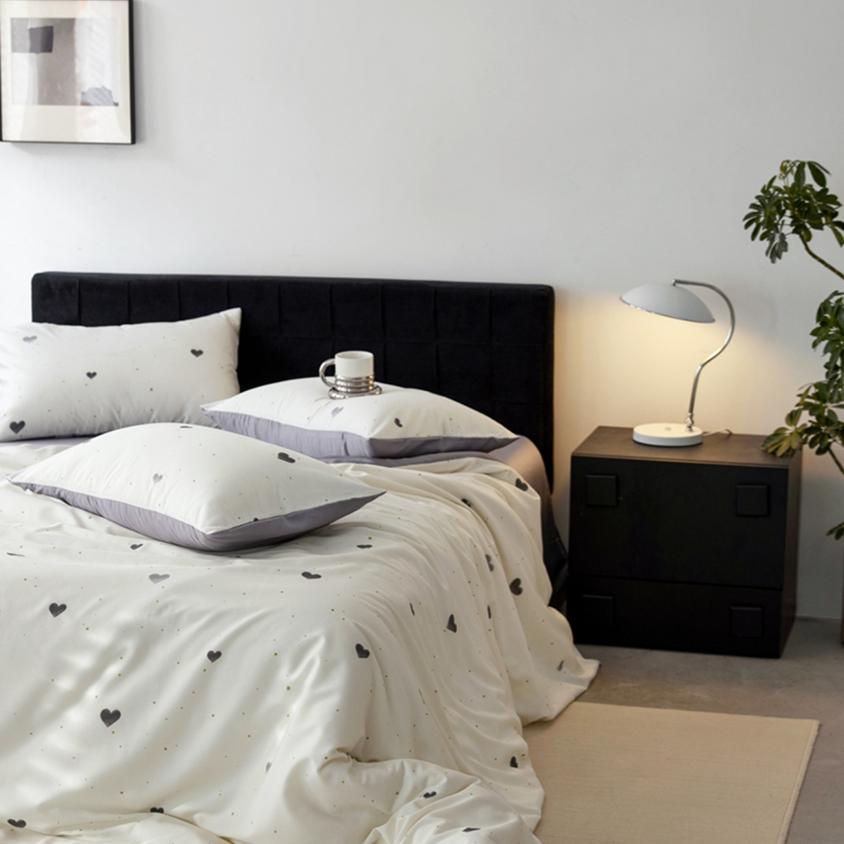 91家纺网 家纺一手货源 找家纺 金奇达家纺 2026新款轻氧水光天丝棉四件套-赫莲伊(标准号全网控价（折后券后）不低于 268元） 悸动-兰灰