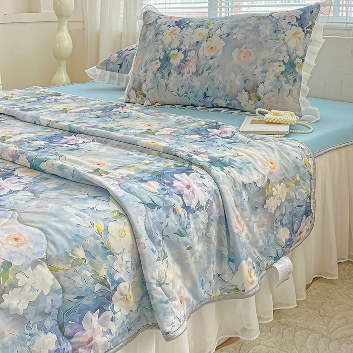 91家纺网 家纺一手货源 找家纺 栩裕纺织 2026新款（常年不断货）夏被凉感丝包边夏凉被跑量款空调被礼品被 艾维斯