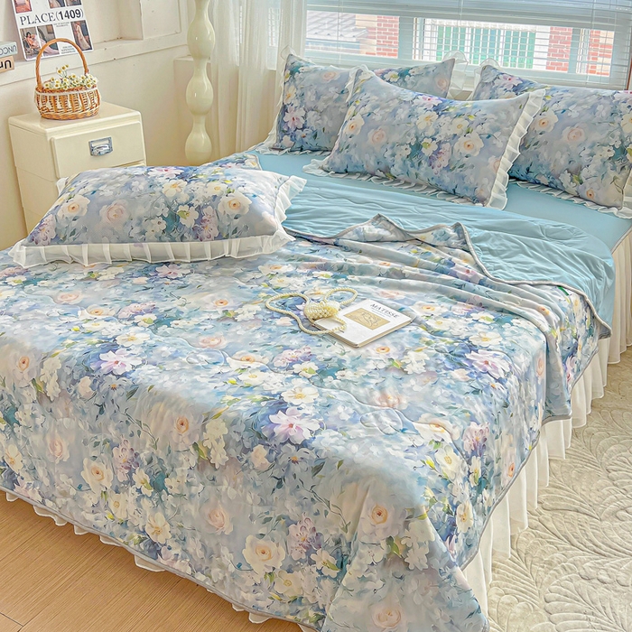 91家纺网 家纺一手货源 找家纺 栩裕纺织 2026新款（常年不断货）夏被凉感丝包边夏凉被跑量款空调被礼品被 艾维斯