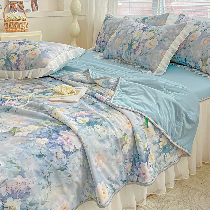 91家纺网 家纺一手货源 找家纺 栩裕纺织 2026新款（常年不断货）夏被凉感丝包边夏凉被跑量款空调被礼品被 艾维斯