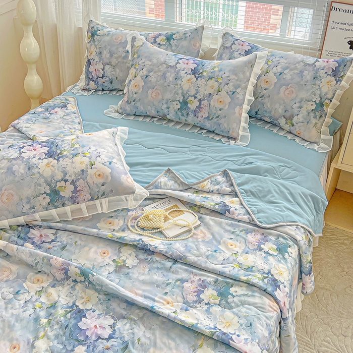 91家纺网 家纺一手货源 找家纺 栩裕纺织 2026新款（常年不断货）夏被凉感丝包边夏凉被跑量款空调被礼品被 艾维斯