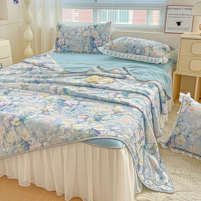 91家纺网 家纺一手货源 找家纺 栩裕纺织 2026新款（常年不断货）夏被凉感丝包边夏凉被跑量款空调被礼品被 艾维斯