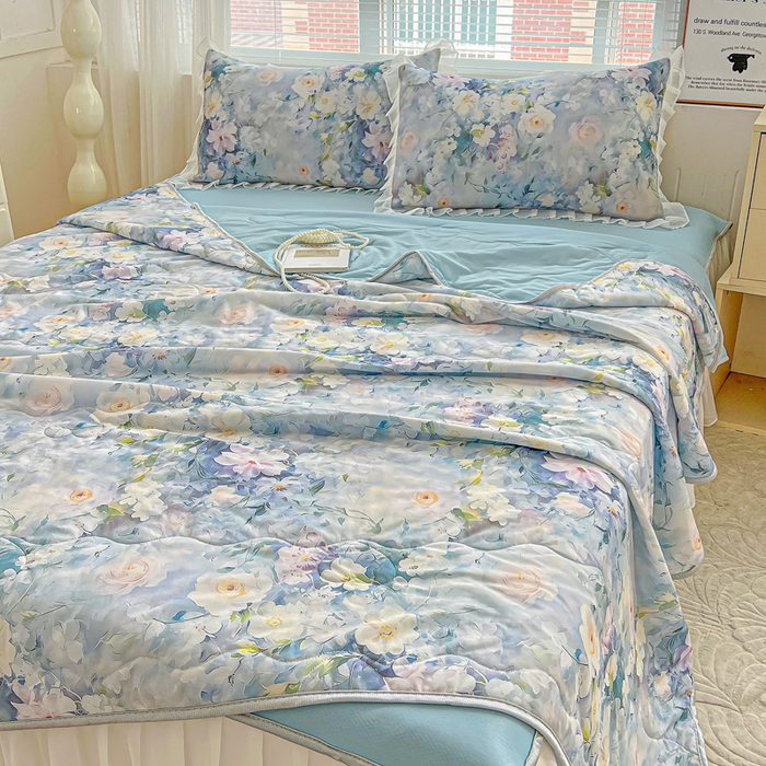 91家纺网 家纺一手货源 找家纺 栩裕纺织 2026新款（常年不断货）夏被凉感丝包边夏凉被跑量款空调被礼品被 艾维斯