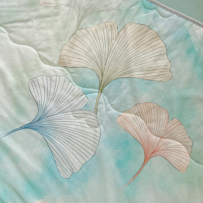 91家纺网 家纺一手货源 找家纺 栩裕纺织 2026新款（常年不断货）夏被凉感丝包边夏凉被跑量款空调被礼品被 银杏漫舞