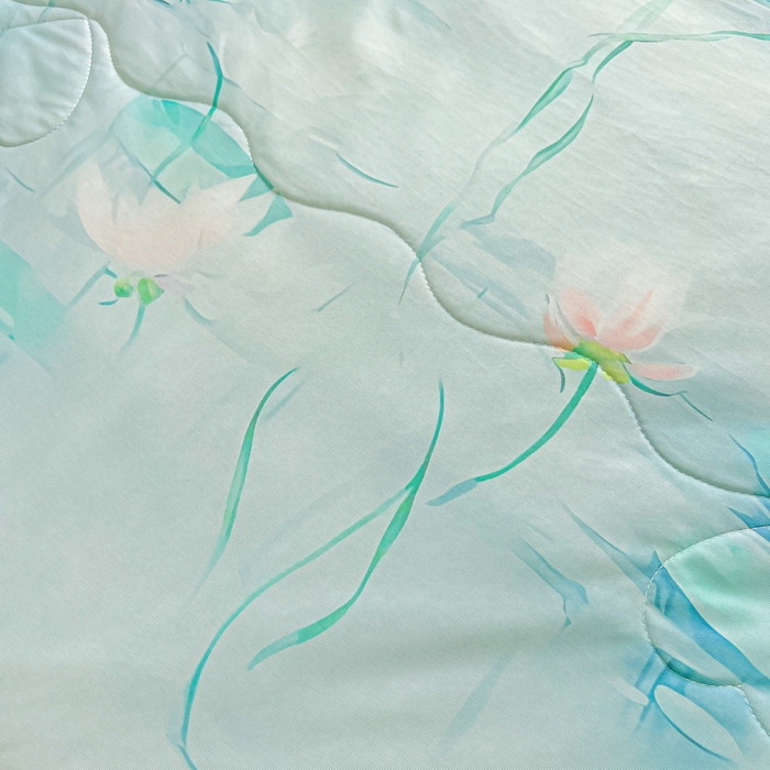 91家纺网 家纺一手货源 找家纺 栩裕纺织 2026新款（常年不断货）夏被凉感丝包边夏凉被跑量款空调被礼品被 荷塘月色