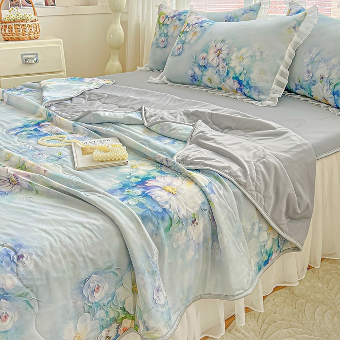 91家纺网 家纺一手货源 找家纺 栩裕纺织 2026新款（常年不断货）夏被凉感丝包边夏凉被跑量款空调被礼品被 华尔兹