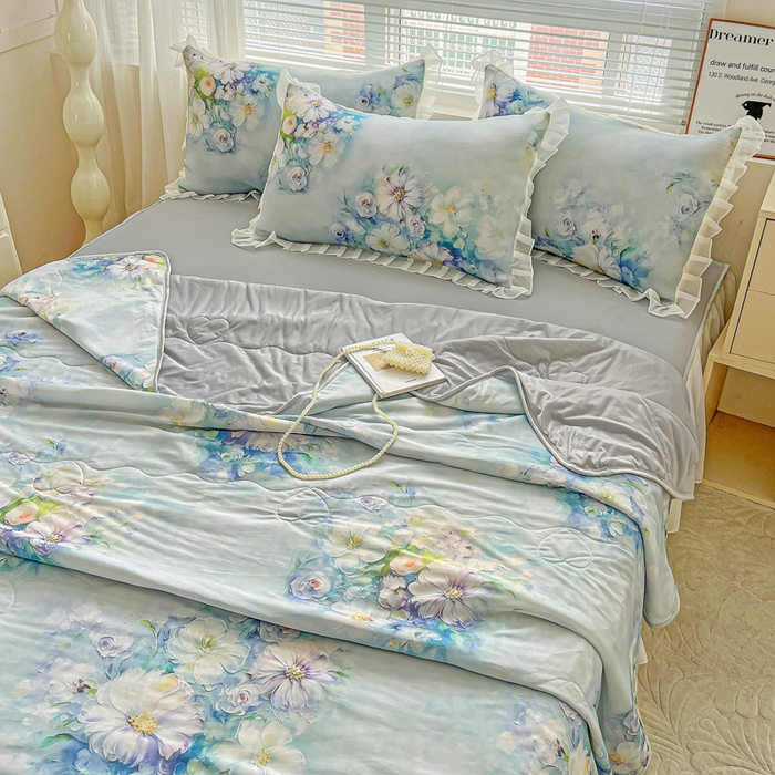 91家纺网 家纺一手货源 找家纺 栩裕纺织 2026新款（常年不断货）夏被凉感丝包边夏凉被跑量款空调被礼品被 华尔兹