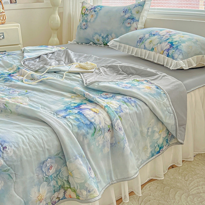 91家纺网 家纺一手货源 找家纺 栩裕纺织 2026新款（常年不断货）夏被凉感丝包边夏凉被跑量款空调被礼品被 华尔兹