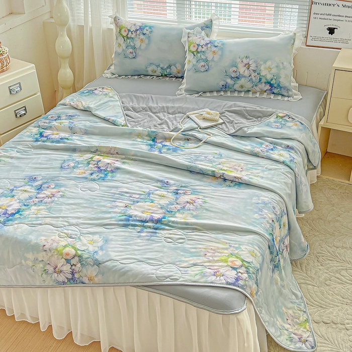 91家纺网 家纺一手货源 找家纺 栩裕纺织 2026新款（常年不断货）夏被凉感丝包边夏凉被跑量款空调被礼品被 华尔兹