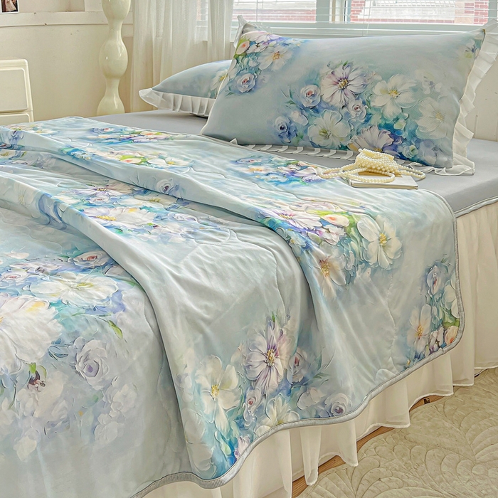 91家纺网 家纺一手货源 找家纺 栩裕纺织 2026新款（常年不断货）夏被凉感丝包边夏凉被跑量款空调被礼品被 华尔兹