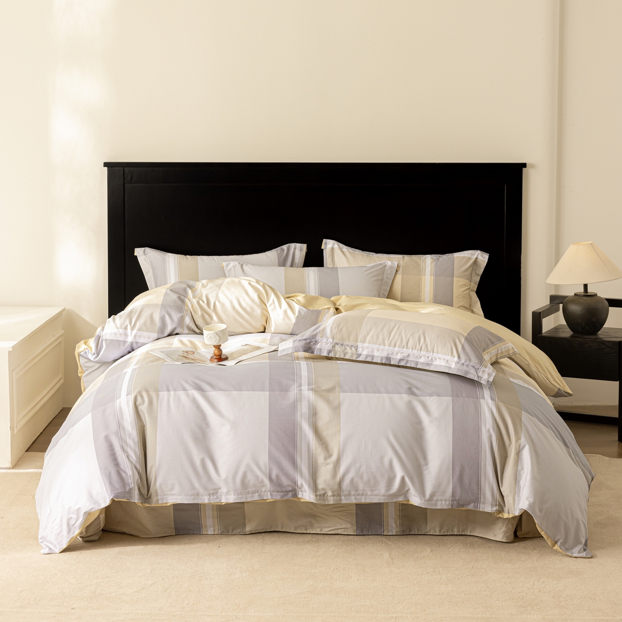 91家纺网 家纺一手货源 找家纺 （总）莱豫家纺 2026新款50s阿克苏长绒棉数码印花四件套