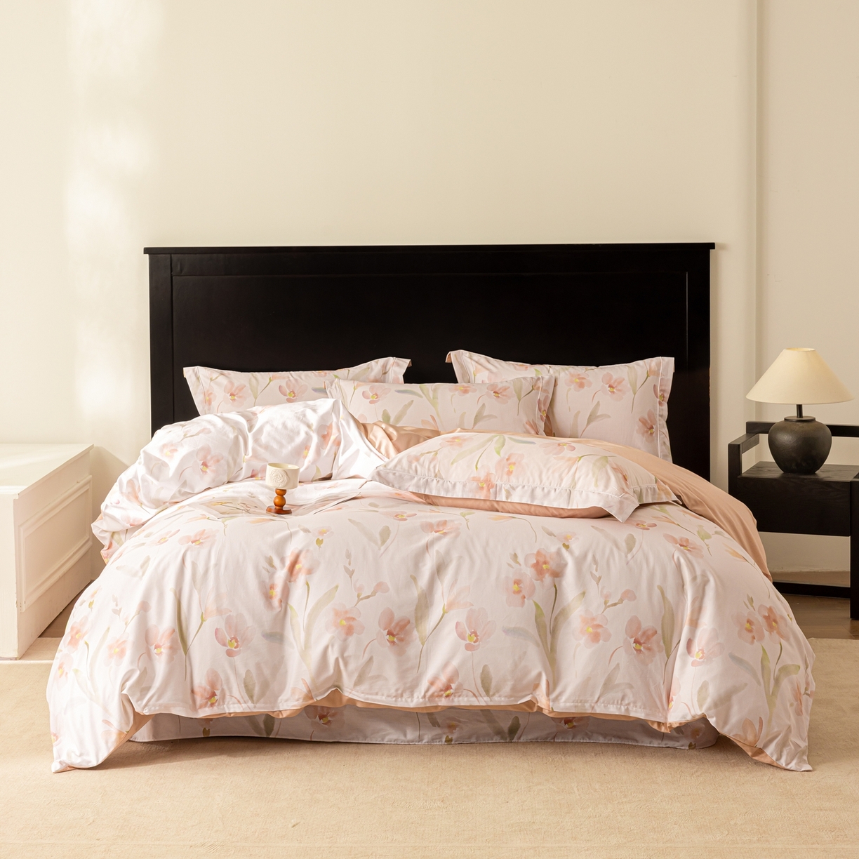 91家纺网 家纺一手货源 找家纺 （总）莱豫家纺 2026新款50s阿克苏长绒棉数码印花四件套