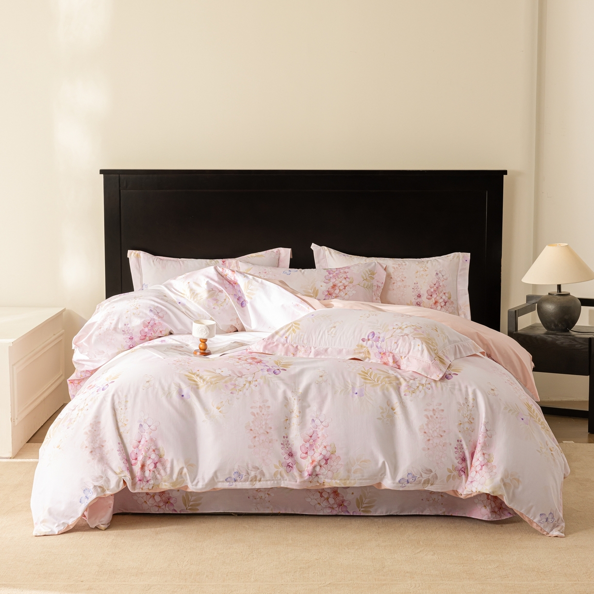 91家纺网 家纺一手货源 找家纺 （总）莱豫家纺 2026新款50s阿克苏长绒棉数码印花四件套